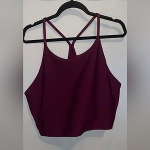 Old Navy Plus Light Support PowerSoft Longline Racerback Sports Bra XXL Purple